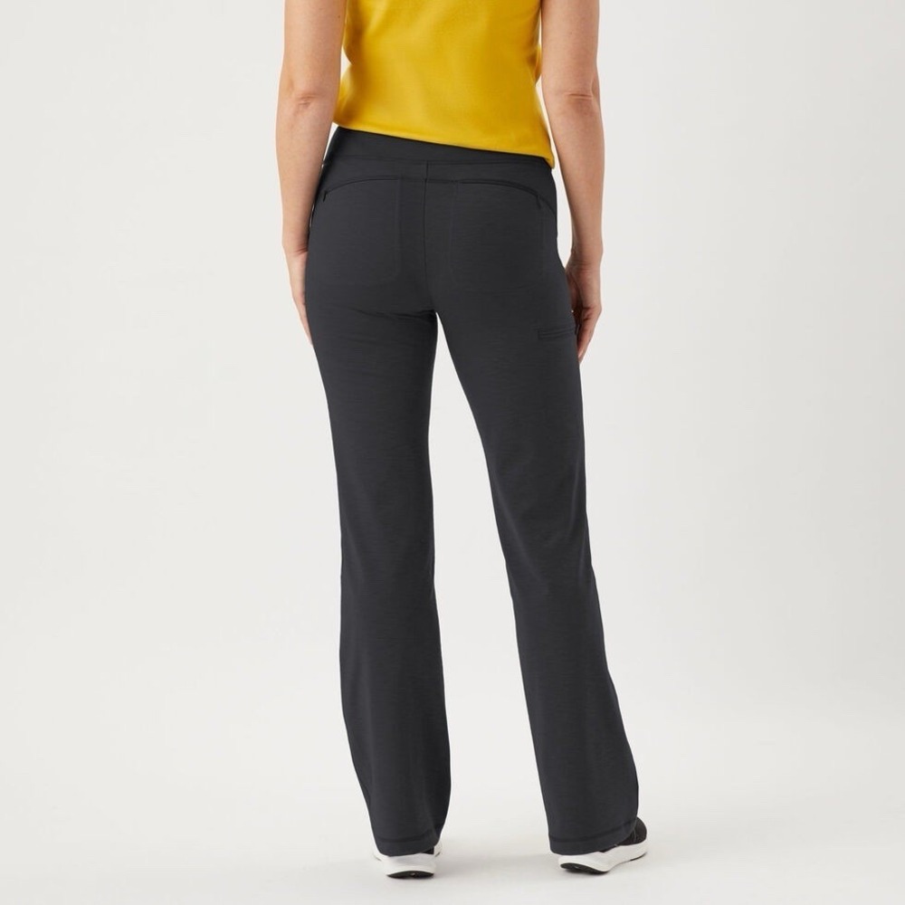 Duluth Trading NoGA Classic Relaxed Wide Leg Pants Lx31 Dark Gray UPF Zip Pocket - Picture 3 of 7
